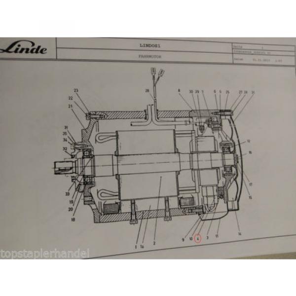 Balai en charbon Moteur de traction Linde No. 0009718116 Type E20/25/30 BR 325 #2 image