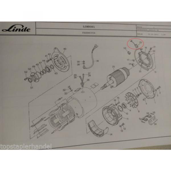 Kohlebürste Fahrmotor Linde Nr. 0009718116 Typ E20/25/30 BR 325 #3 image