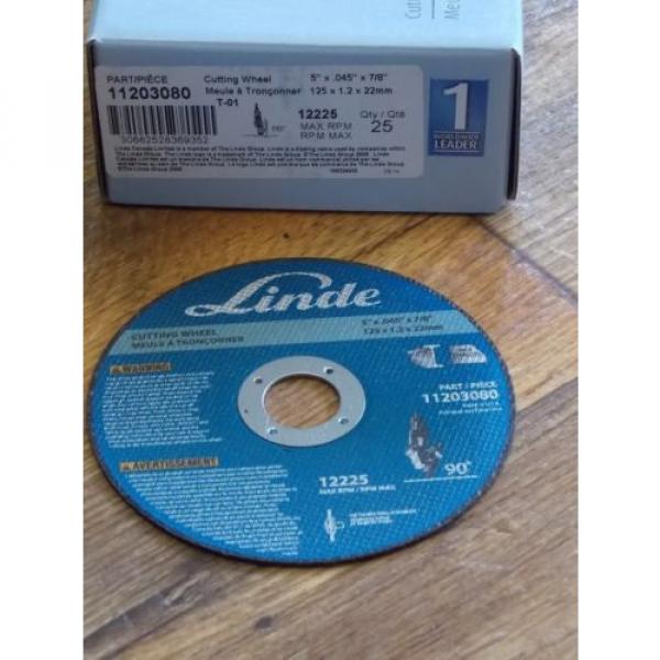 25 Linde 5&#034; x .045&#034; X 7/8&#034; Cutting Wheel, Wheels, Part # 11203080, T-01 NEW #1 image