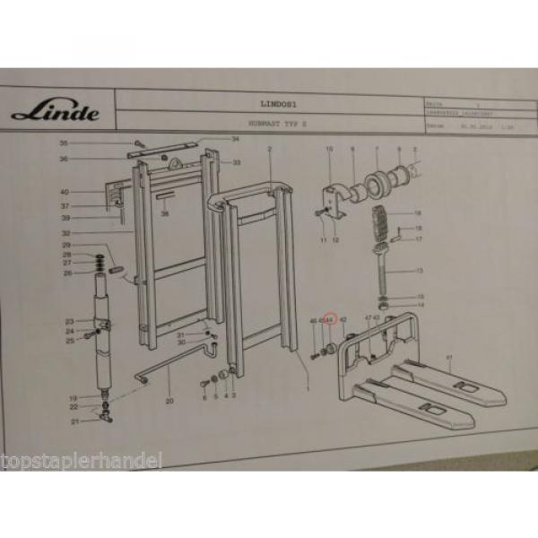 Cuscinetti dell&#039;albero Rullo di supporto Cuscinetto Linde 0009249512 vedi #6 image