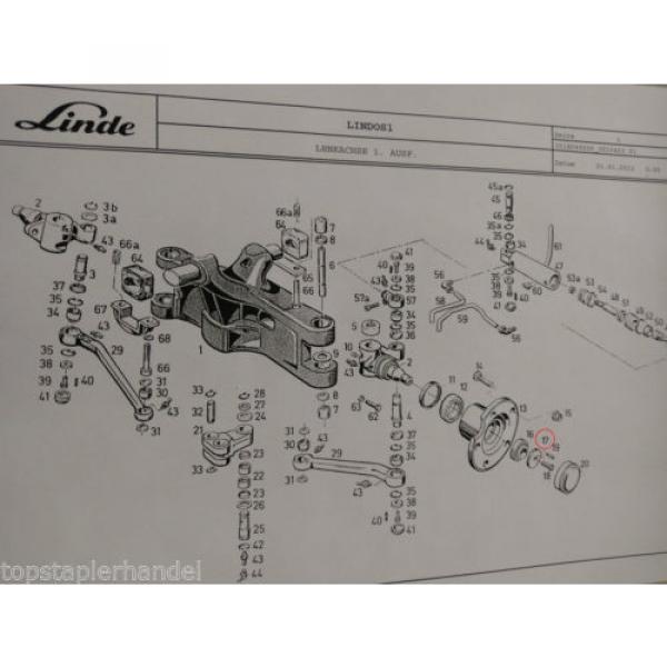 Disc Steering axle Linde 0009140931 E16/20/25/30 H12/15/20/25/30 BR322,325,330 #2 image