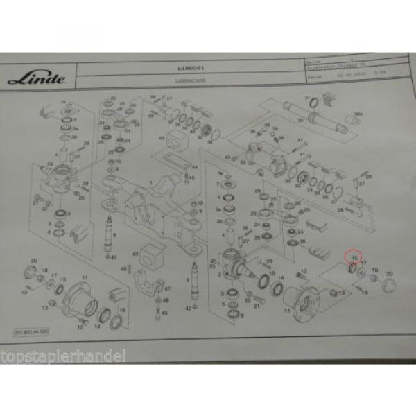 Cuscinetto a sfere conico 31,7 x 59 per Assale sterzante cuscinetto Linde #2 image