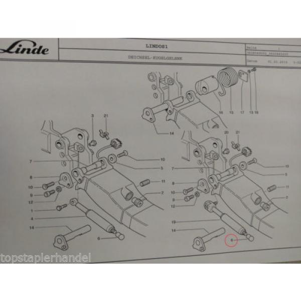 Vis à bille Amortisseur Barre de remorquage Linde 0039342000 T16/18/20 L10/12 BR #2 image