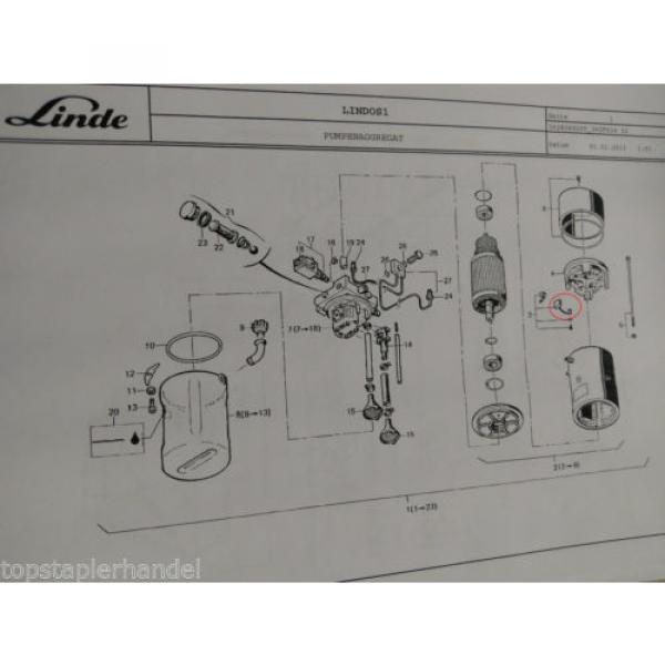 Set balais de charbon Organe pompe Linde No. 0039718102 Type T,L,N BR149,362,379 #2 image