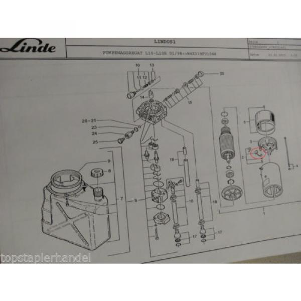 Set balais de charbon Organe pompe Linde No. 0039718102 Type T,L,N BR149,362,379 #3 image