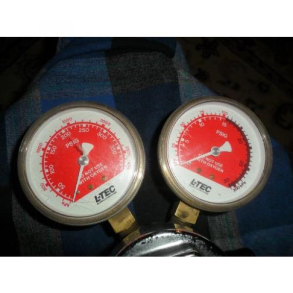 Vintage LINDE ACETYLENE GAUGES TRIMLINE R-76 15-550 &amp; L-TEC Gauges Steampunk ! #4 image