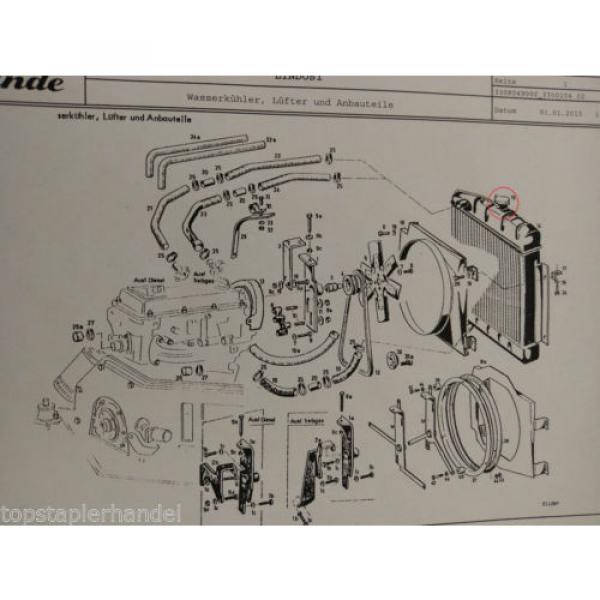 Tappo radiatore Linde 0009184606 H12/15 H20/25/30/35/40 BR 330,331,332 #2 image