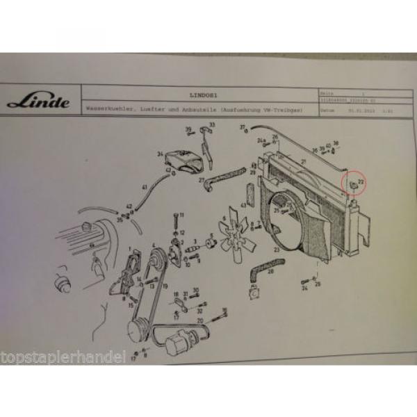 Radiator cap Linde 0009184606 H12/15 H20/25/30/35/40 BR 330,331,332 #3 image