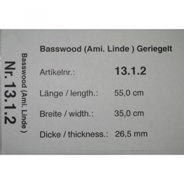 Tonewood Basswood 1312 Bastelholz Body Linde Guitar Tonholz Blank Curly Figured #6 image