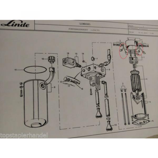 Carbon brush set Pump aggregate Linde no. 0009718148 Type N20/N20H BR 377 #2 image