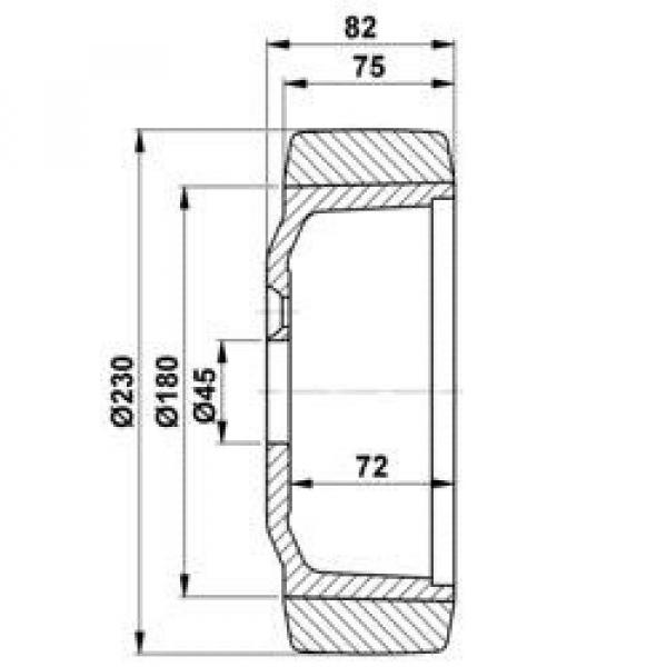 Antriebsrad für Still / Jungheinrich / Linde  230 x 71 x 45 Vulkollan Belag #2 image