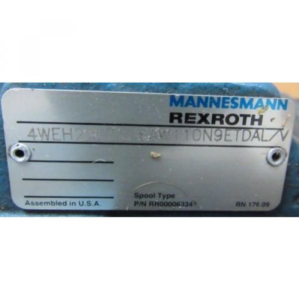 MANNESMANN REXROTH DIRECTIONAL CONTROL VALVE 4WE6J52/AW110N9 #5 image