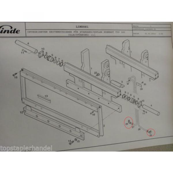 Screw connection for Sideshift Tilt cylinder Linde 9721001308 many models #2 image