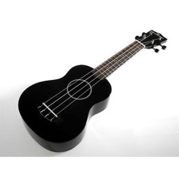 kokio Linde Soprano Ukulele con tasca, Nero #1 image