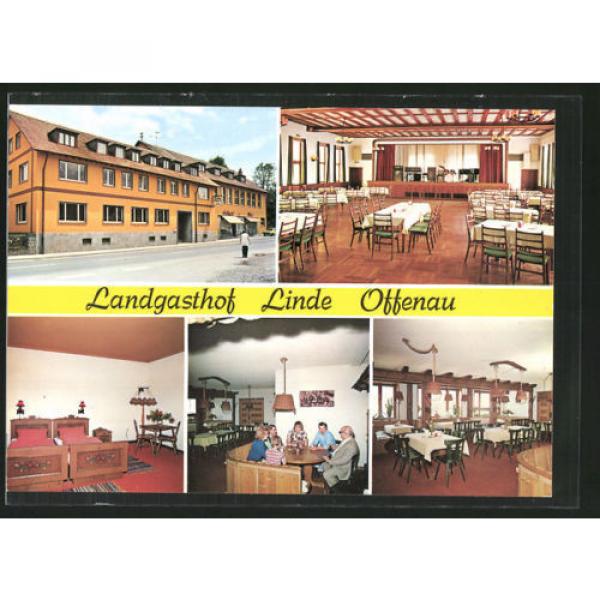 tolle AK Offenau, Landgasthof Linde, Außenansicht u. Inneres, Bes. W. Sochor #1 image