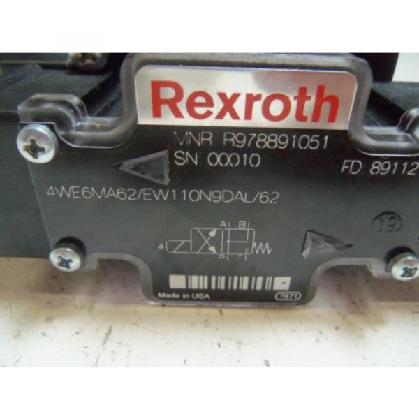 REXROTH 4WE6MA62/EW110N9DAL/62 HYDRAULIC VALVE Origin NO BOX #5 image