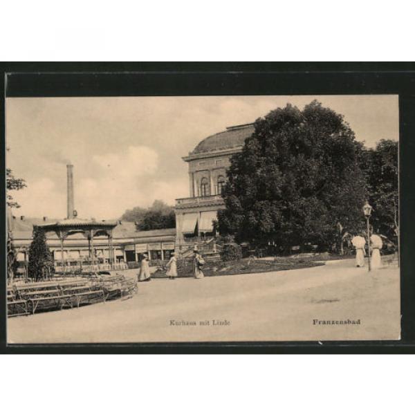 schöne AK Franzensbad, Kurhaus mit einer großen Linde davor #1 image