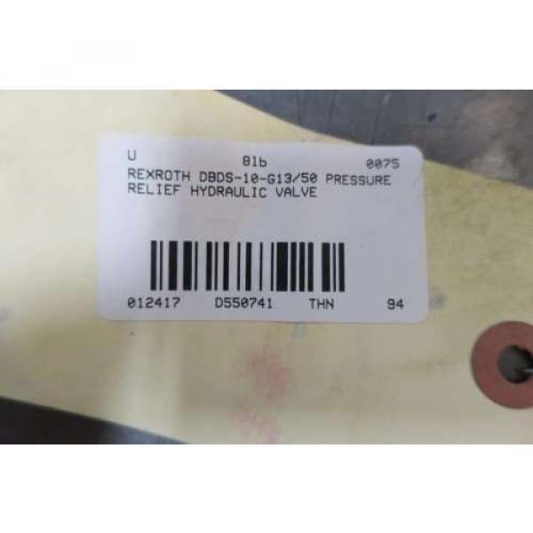 REXROTH DBDS-10-G13/50 PRESSURE RELIEF HYDRAULIC VALVE D550741 #6 image