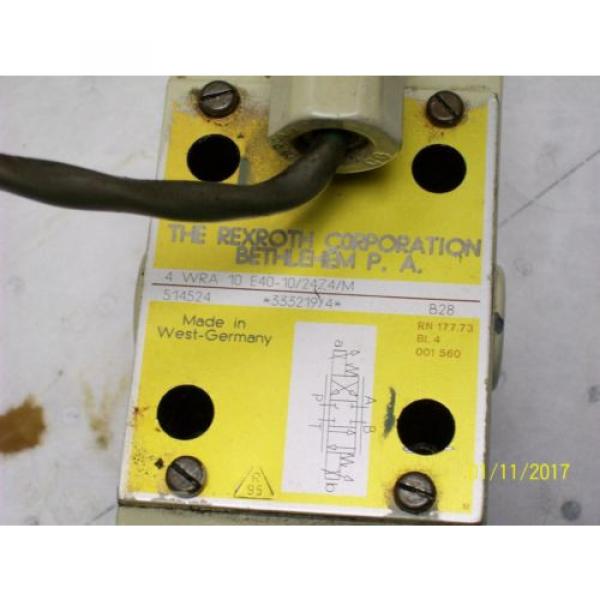 REXROTH HYDRAULIC VALVE  4WRA10E401024Z4M , 4 WRA 10 E40-10/24Z4/M #2 image