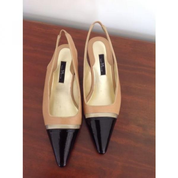 Susan van der Linde Marguerite Camel Leather Slingback Heel -39 1/2 Retail $695 #7 image