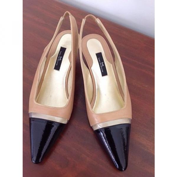 Susan van der Linde Marguerite Camel Leather Slingback Heel -39 1/2 Retail $695 #9 image