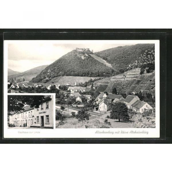 schöne AK Altenbamberg, Ortsansicht mit Ruine und Gasthaus zur Linde #1 image