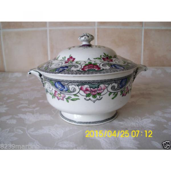 Minton M &amp; Co Linde Pattern Floral Lidded Sauce Tureen #2 image