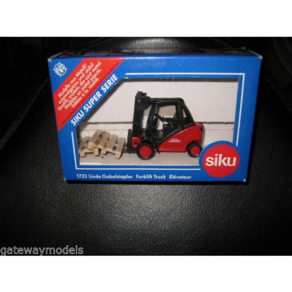 SIKU  LINDE GABELSTRAPLER FORKLIFT TRUCK  QUALITY MODEL MADE IN GERMANY 1722 #1 image