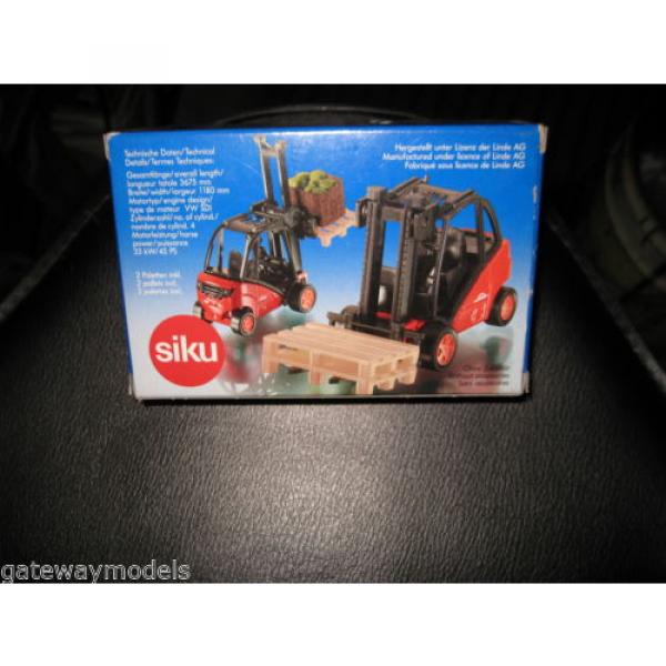 SIKU  LINDE GABELSTRAPLER FORKLIFT TRUCK  QUALITY MODEL MADE IN GERMANY 1722 #2 image