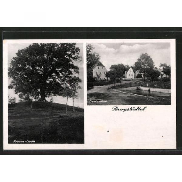 alte AK Heidenau, Kronen-Linde, Dorfansicht 1943 #1 image