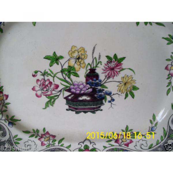 Minton M &amp; Co Linde Pattern Floral Large Meat Platter #1 #4 image