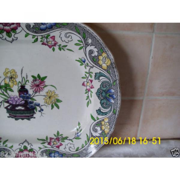 Minton M &amp; Co Linde Pattern Floral Large Meat Platter #1 #7 image