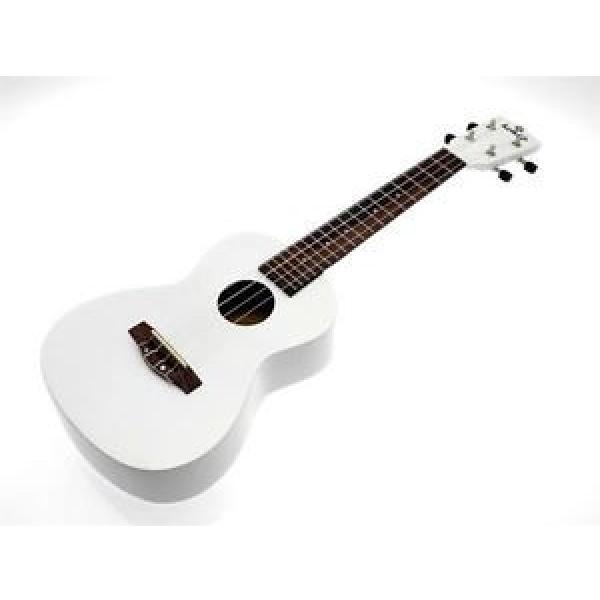 kokio Linde Concert Ukulele avec poche, Blanc / blanc #1 image