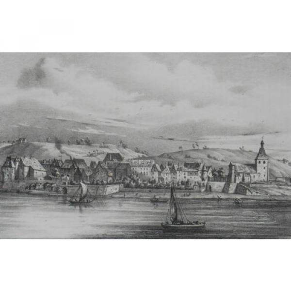 Lithographie Originale XIXème - Ville de la Linde - J. Philippe #2 image