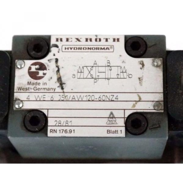 REXROTH 4-WE-6-J51/AW120-60NZ4 HYDRAULIC VALVE W/ WU35-4-S420 COILS #2 image