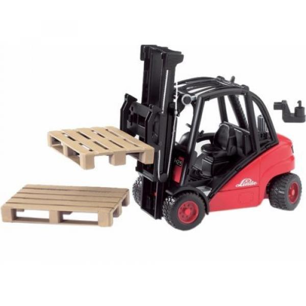 Bruder Spielwaren Linde Forklift Truck H30D 02511 Double lift mast #1 image