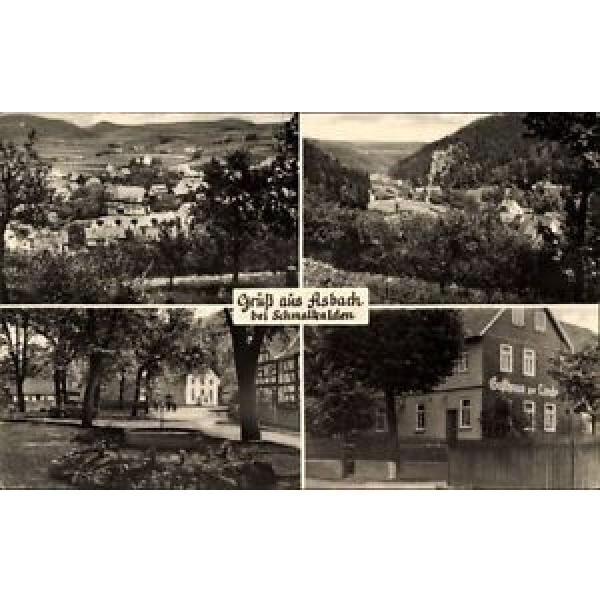 Ak Asbach Schmalkalden, Gasthaus zur Linde, Stadtpanorama, Allee - 1434959 #1 image