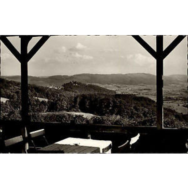 Winkel Odenwald s/w AK 1965 Fernsicht von der Terrasse des Gasthaus Zur Linde #1 image