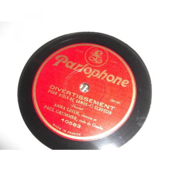 ANNA LINDE PAUL GRUMMER PARLOPHONE 78 RPM RECORD 10583 CELLO #2 image