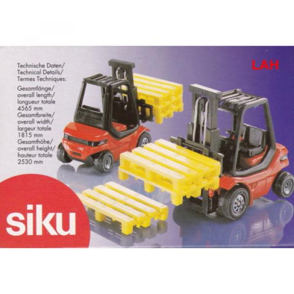 SIKU SUPER SERIE 1:55 Metall 1717 Linde - Gabelstapler Forklift Truck rar OVP #4 image