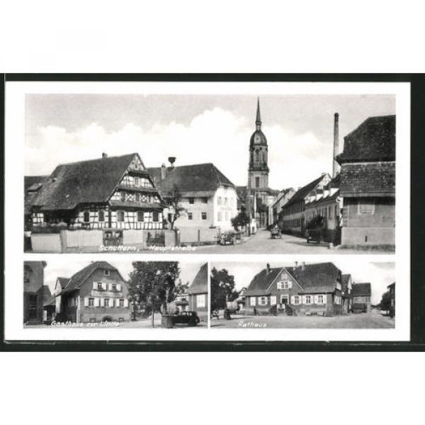 alte AK Schuttern, Gasthaus Zur Linde, Rathaus, Hauptstraße #1 image