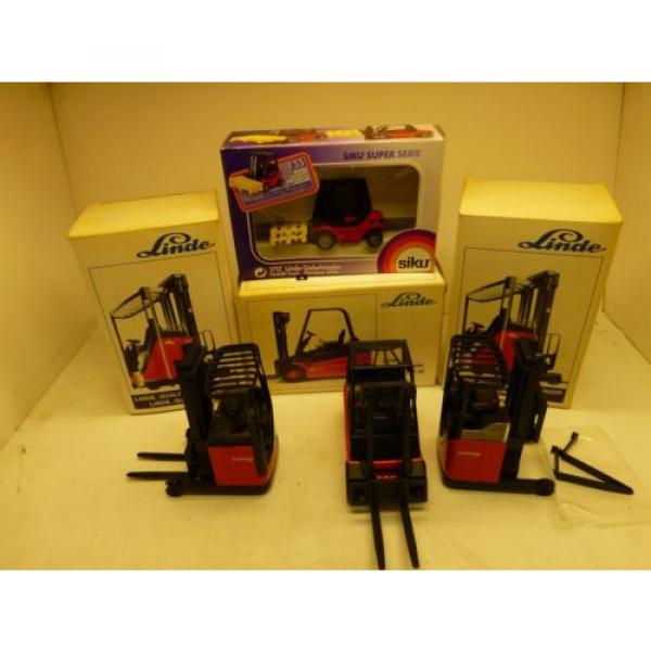 LOT OF FOUR,LINDE/SIKU,ELECTRO-STAPLER,GERMAN METAL TOY TRACTORS,ORIGINAL BOXES #1 image