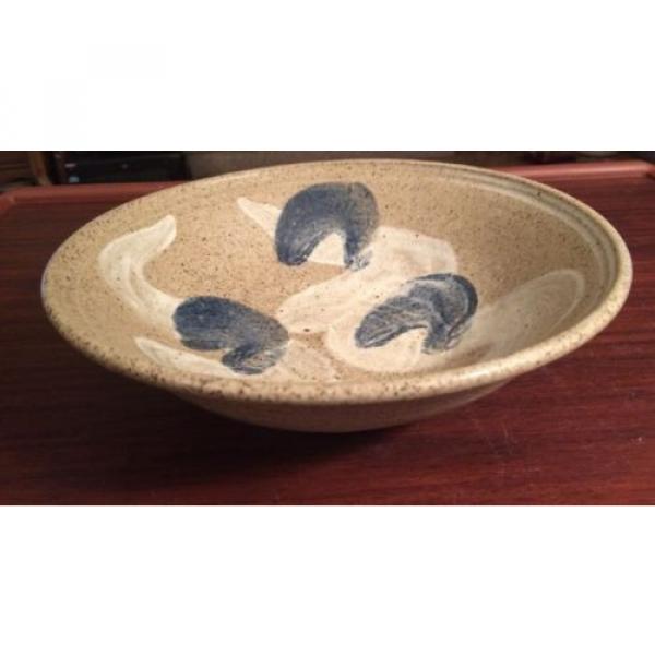 Hawkdancing Stoneware Salt Glazed Hand Thrown Bowl. Artist Signed by Nils Linde #1 image