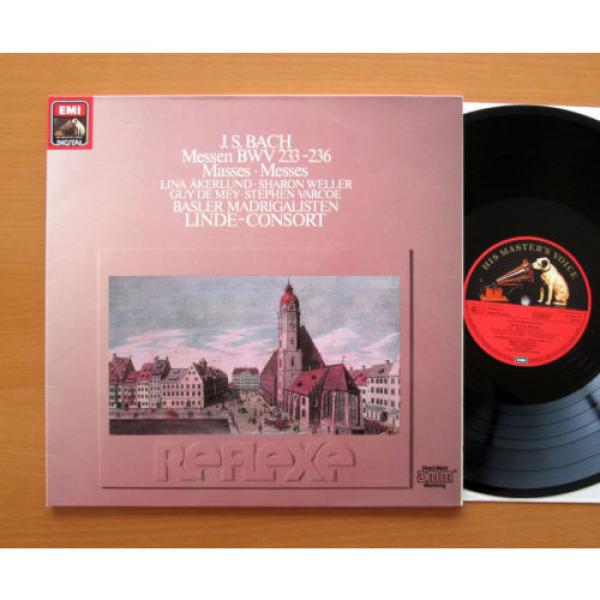 EX 27 0029 3 Bach Masses BWV 233-236 Linde-Consort 2xLP EMI Digital NM/EX #1 image