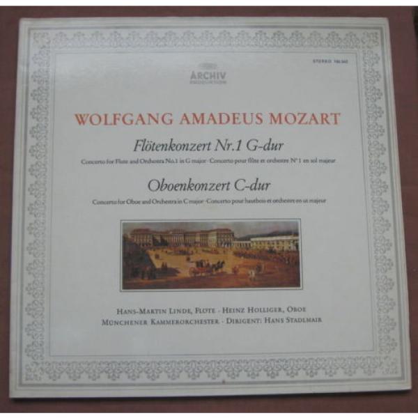 Mozart -  Linde, Holliger Flute and Oboe concerto ARCHIV LP #1 image