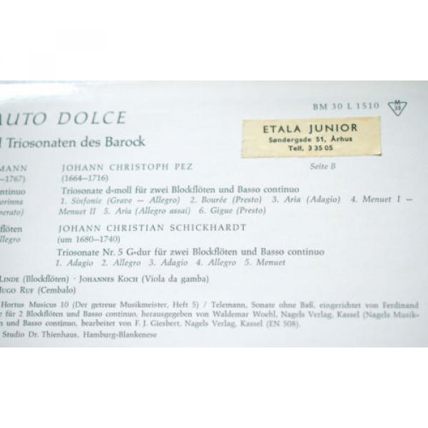 FLAUTO DOLCE Telemann/Schickhardt/Pez CONRAD/LINDE/KOCH Barenreiter BM30L1510 NM #4 image