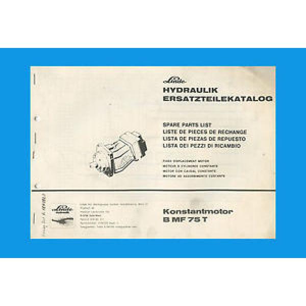 Linde Konstantmotor B MF 75 T Ersatzteilliste  Claas  Ersatzteilkatalog #1 image