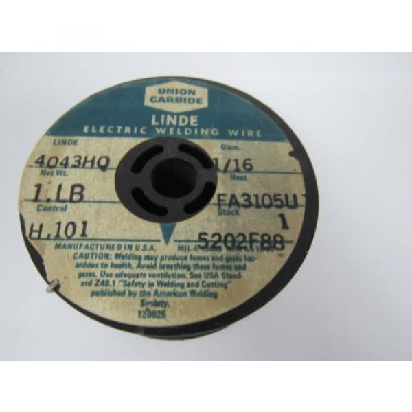 UNION CARBIDE LINDE ELECTRIC WELDING WIRE( 1LB SPOOL) 1/16&#034; DIA 4043HQ #2 image