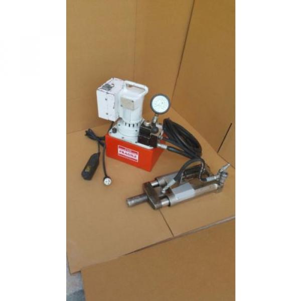 SPX PowerTeam PE550 Hydraulic Pump 10,000 PSI/ 700 Bar w/ Post-Tension Jack #1 image