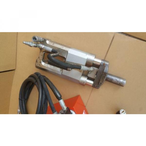 SPX PowerTeam PE550 Hydraulic Pump 10,000 PSI/ 700 Bar w/ Post-Tension Jack #2 image